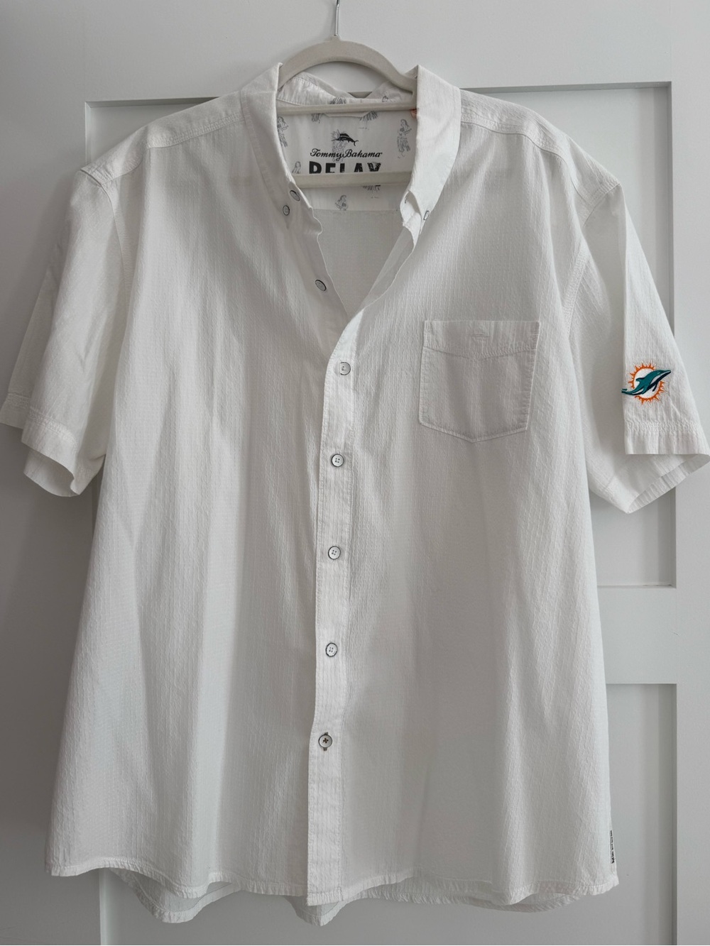 Tommy Bahama Relax S/S Miami Dolphins Button Down.  Size XXL